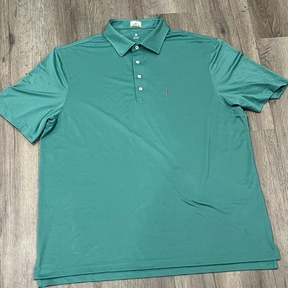 Johnnie-O Men’s XLT Tall Performance Stretch Cotton Green Classic Polo - Picture 2 of 5
